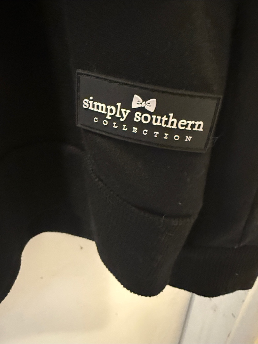 Simply Southern Black Sweatshirt with Pink Floral Mama Bear Graphic - Picture 4 of 6